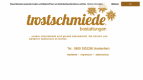 What Trostschmiede.de website looked like in 2020 (3 years ago)