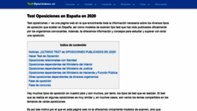 What Test-oposiciones.es website looked like in 2020 (3 years ago)