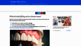 What Teethfallingoutdream.org website looked like in 2020 (3 years ago)