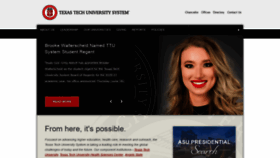 What Texastech.edu website looked like in 2020 (3 years ago)
