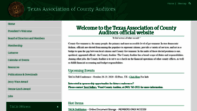 What Texascountyauditors.org website looked like in 2020 (3 years ago)