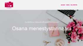 What Tikotoimistopalvelut.fi website looked like in 2020 (3 years ago)