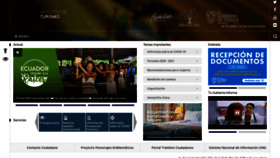What Turismo.gob.ec website looked like in 2020 (3 years ago)