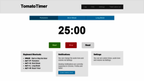 What Tomato-timer.com website looked like in 2020 (3 years ago)