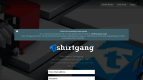 What Tshirtgang.com website looked like in 2020 (3 years ago)