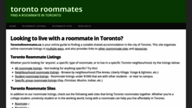 What Torontoroommates.ca website looked like in 2020 (3 years ago)