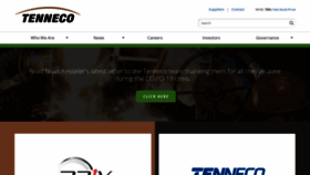 What Tenneco.com website looked like in 2020 (3 years ago)