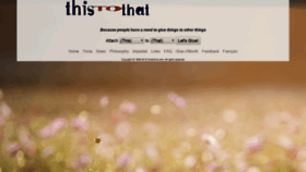 What Thistothat.com website looked like in 2020 (3 years ago)
