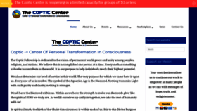 What Thecopticcenter.org website looked like in 2020 (3 years ago)