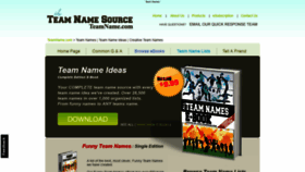 What Teamname.com website looked like in 2020 (3 years ago)