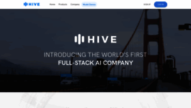 What Thehive.ai website looked like in 2020 (3 years ago)