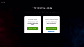 What Travelistic.com website looked like in 2020 (3 years ago)