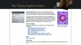 What Turingarchive.org website looked like in 2020 (3 years ago)