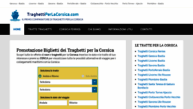 What Traghettiperlacorsica.com website looked like in 2020 (3 years ago)