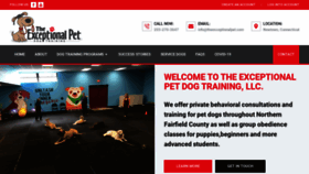 What Theexceptionalpet.com website looked like in 2020 (3 years ago)