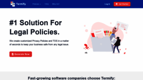 What Termify.io website looked like in 2020 (3 years ago)