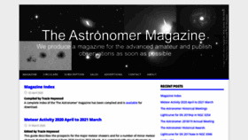 What Theastronomer.org website looked like in 2020 (3 years ago)