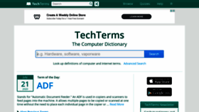 What Techterms.org website looked like in 2020 (3 years ago)