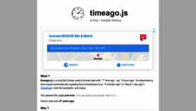 What Timeago.org website looked like in 2020 (3 years ago)