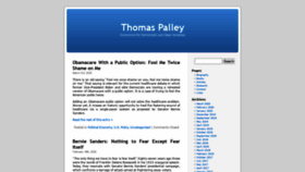 What Thomaspalley.com website looked like in 2020 (3 years ago)