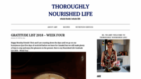 What Thoroughlynourishedlife.com website looked like in 2020 (3 years ago)