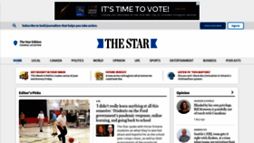 What Thestar.com website looked like in 2020 (3 years ago)