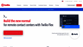 What Twilio.com website looked like in 2020 (3 years ago)