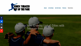What Tobaccofreebaseball.org website looked like in 2020 (3 years ago)