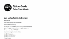 What Tattoo-guide.de website looked like in 2020 (3 years ago)