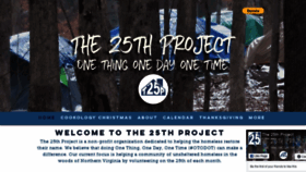 What The25thproject.org website looked like in 2020 (3 years ago)