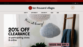 What Tenthousandvillages.com website looked like in 2020 (3 years ago)