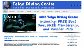What Teigndivingcentre.co.uk website looked like in 2020 (3 years ago)