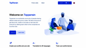 What Topparrain.com website looked like in 2020 (3 years ago)