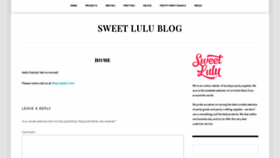 What Thesweetlulublog.com website looked like in 2020 (3 years ago)