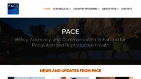 What Thepaceproject.org website looked like in 2020 (3 years ago)