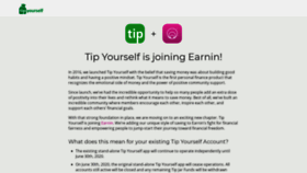What Tipyourself.com website looked like in 2020 (3 years ago)