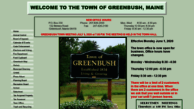 What Townofgreenbushmaine.org website looked like in 2020 (3 years ago)