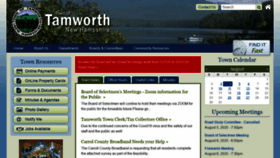 What Tamworthnh.org website looked like in 2020 (3 years ago)