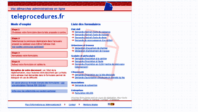 What Teleprocedures.fr website looked like in 2020 (3 years ago)