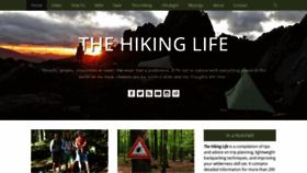 What Thehikinglife.com website looked like in 2020 (3 years ago)