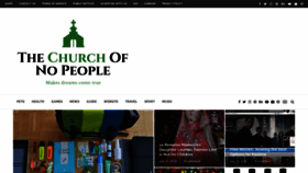 What Thechurchofnopeople.com website looked like in 2020 (3 years ago)