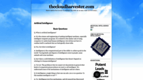 What Thecloudharvester.com website looked like in 2020 (3 years ago)