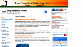 What Thecosmicorderingsite.com website looked like in 2020 (3 years ago)