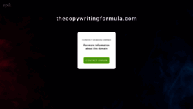 What Thecopywritingformula.com website looked like in 2020 (3 years ago)