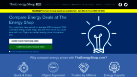 What Theenergyshop.com website looked like in 2020 (3 years ago)