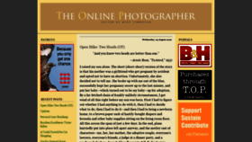 What Theonlinephotographer.com website looked like in 2020 (3 years ago)
