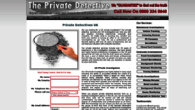 What Theprivatedetective.com website looked like in 2020 (3 years ago)