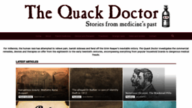 What Thequackdoctor.com website looked like in 2020 (3 years ago)