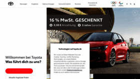 What Toyota.de website looked like in 2020 (3 years ago)