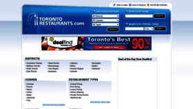 What Torontorestaurants.com website looked like in 2020 (3 years ago)